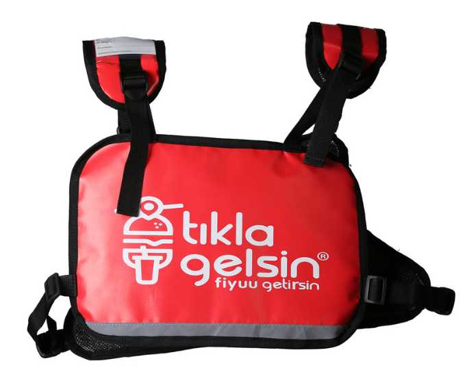 Tıkla Gelsin Göğüs Çantası kuryeler için en kullanışlı çantadır.